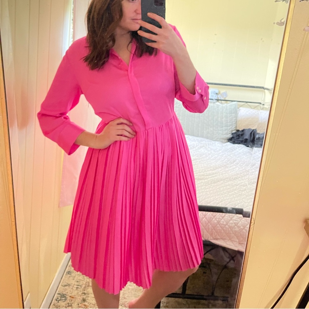 Silk pleated dress